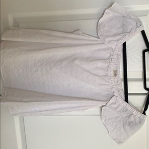 Off the shoulder white top
